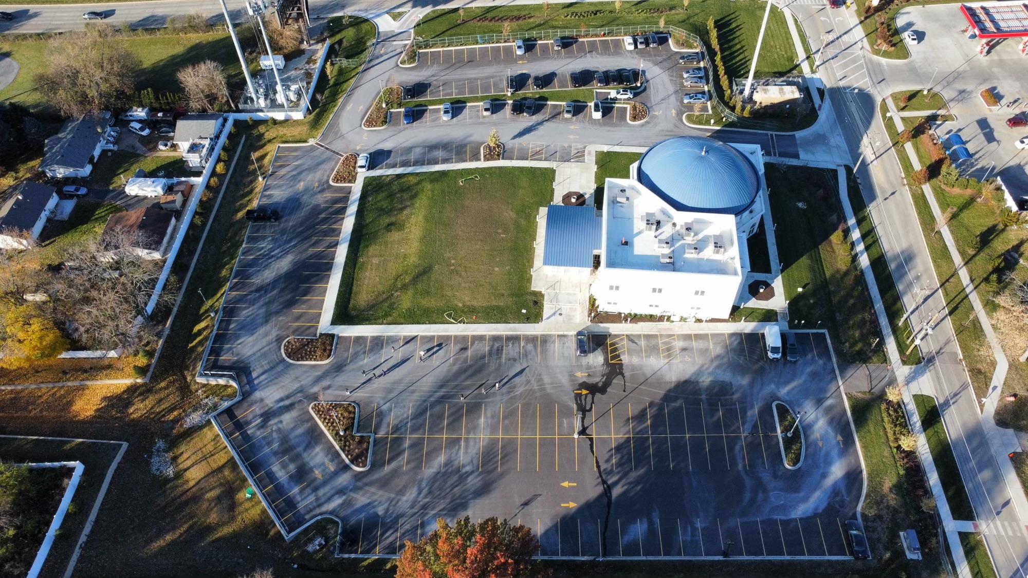 Site excavation with heavy machinery